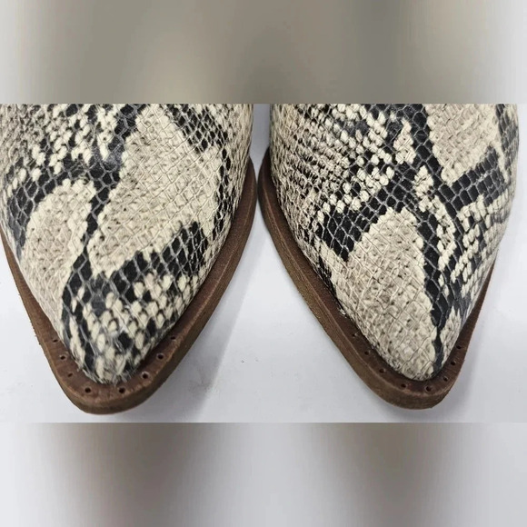 Sam Edelman Women's Leonia Block Heel Leather Snake Print Booties Size 6 - Picture 10 of 16